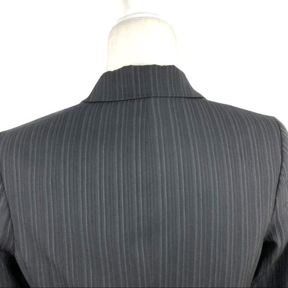 Theory Office Siren Pinstripe Blazer Black Shadow Stripe  Black Officecore - Picture 9 of 13